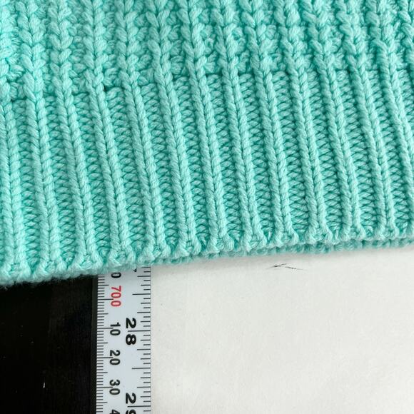 Free People S NEW Swim Too Deep Turtleneck Sweater Aqua Slouchy *flaw - Picture 13 of 13